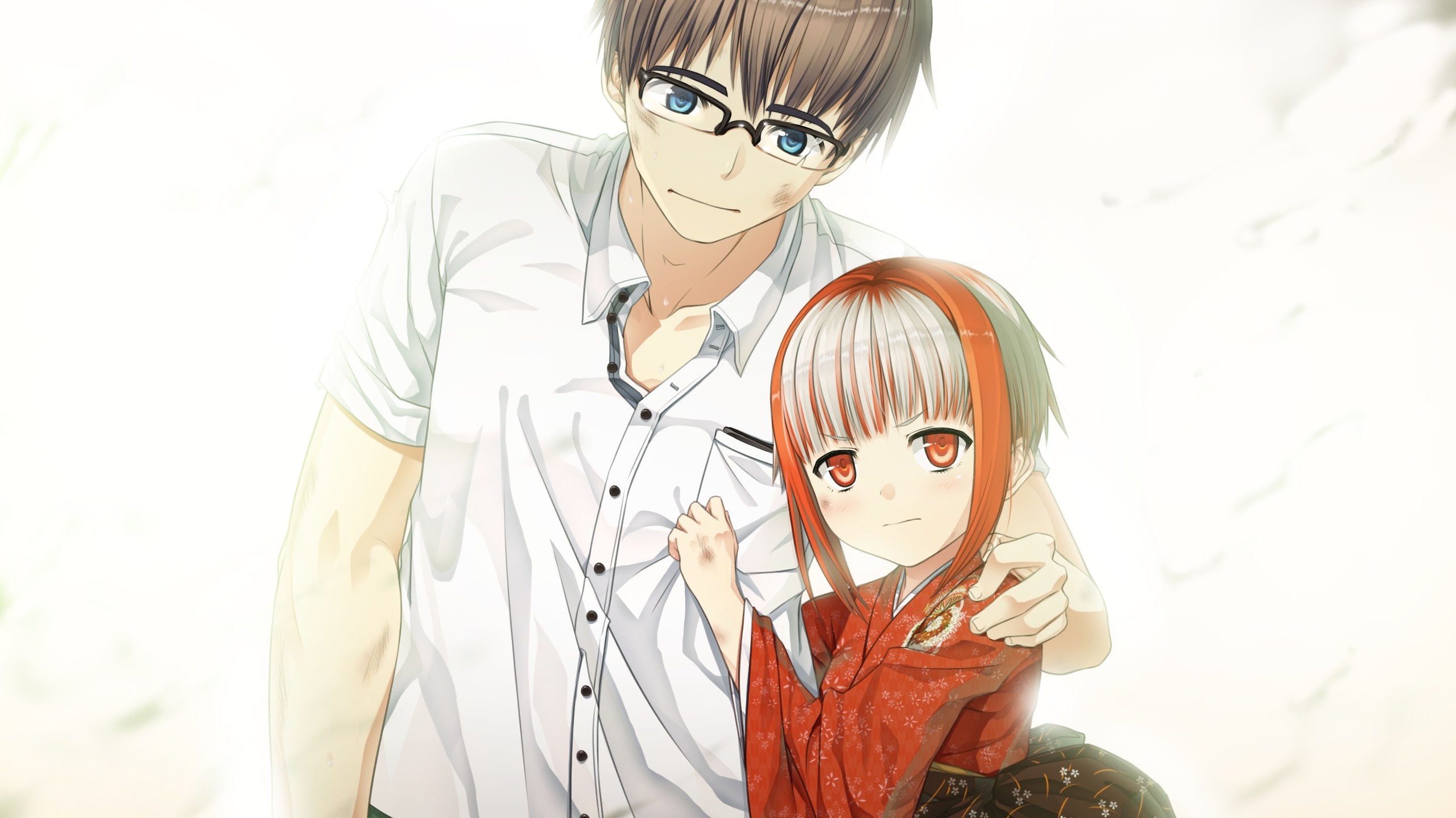 anime couple in traditional clothing