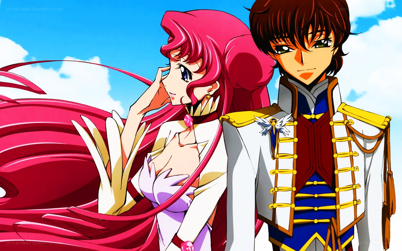 anime couple in uniform