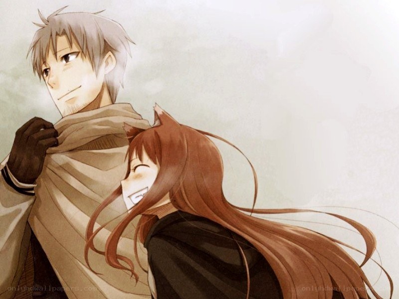 Anime couple in warm embrace