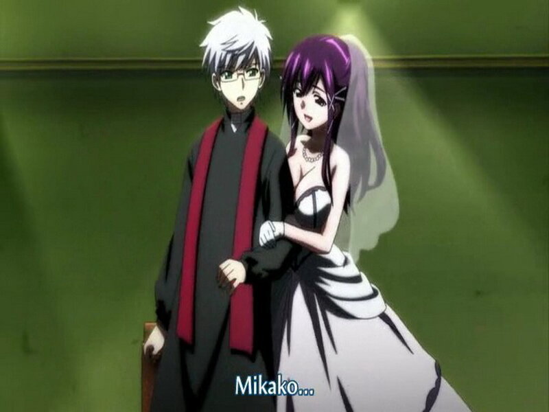 Anime Couple in Wedding Attire — Green
