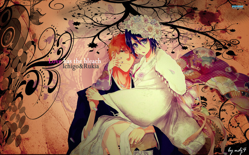 Anime Couple in Wedding Attire — Orange