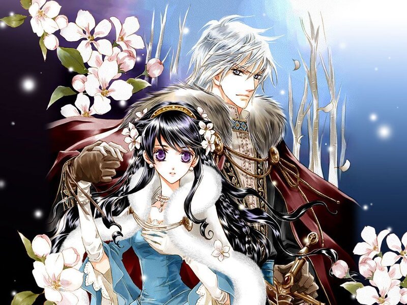 Anime Couple in Winter — Blue