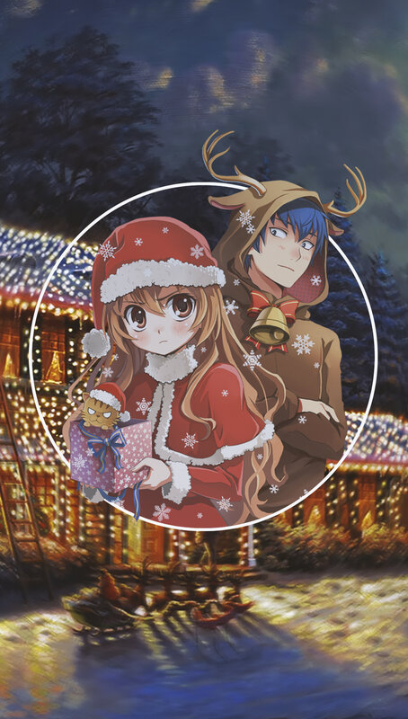 Anime Couple in Winter — Red