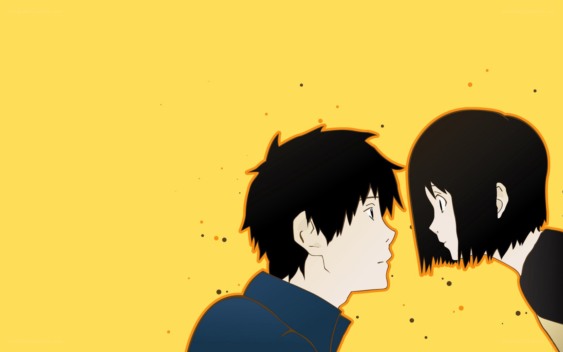 anime couple in yellow