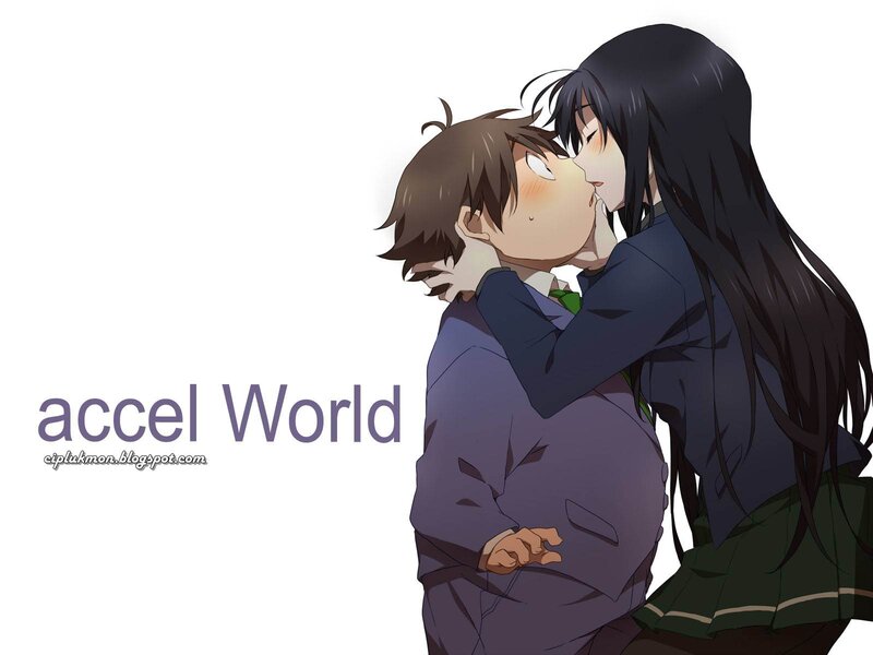 Anime Couple Kissing — White, Romantic, School Uniform