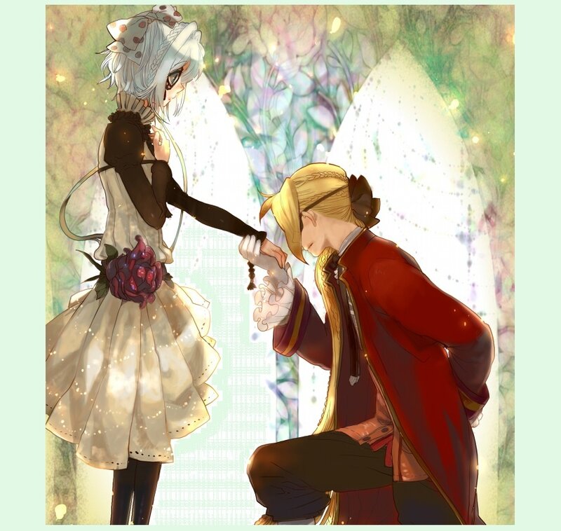Anime Couple Kneeling