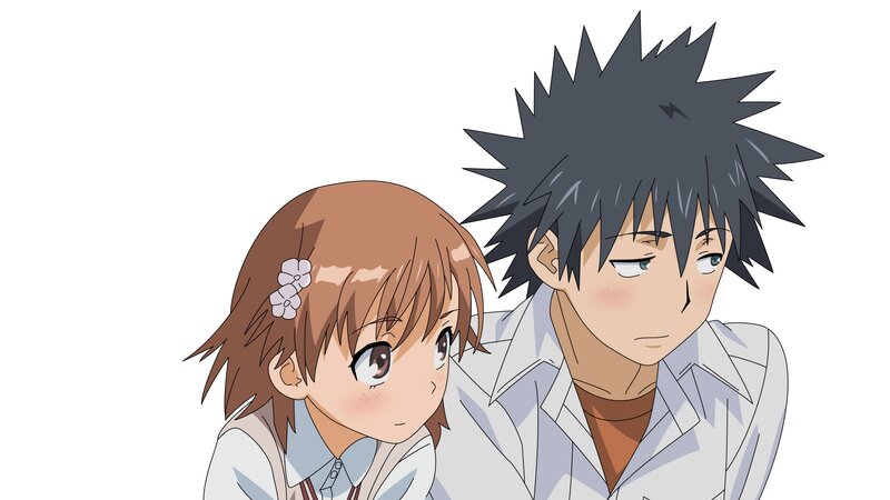 anime couple looking down