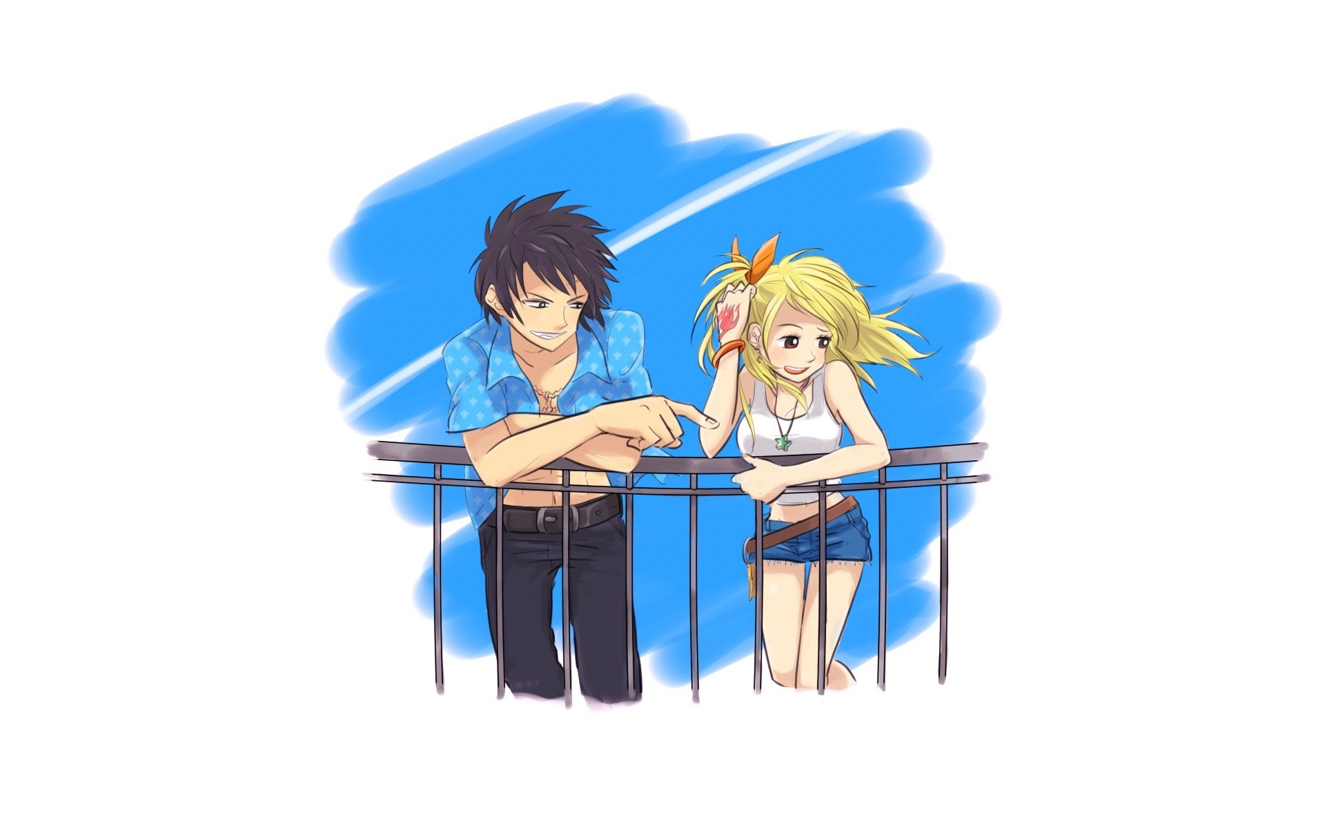 anime couple on balcony