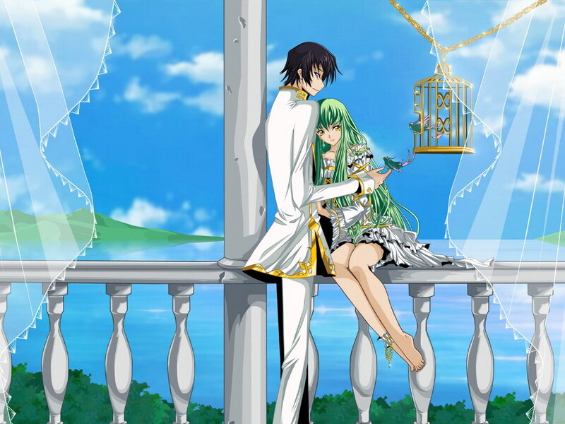anime couple on balcony