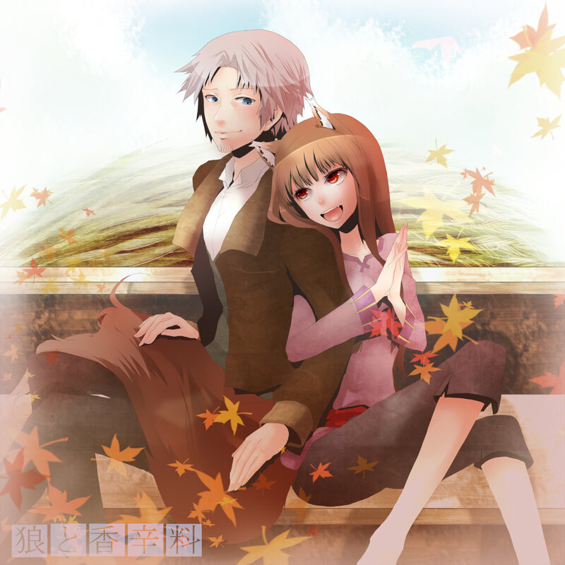 Anime couple on bench