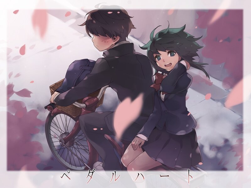 Anime Couple on Bicycle