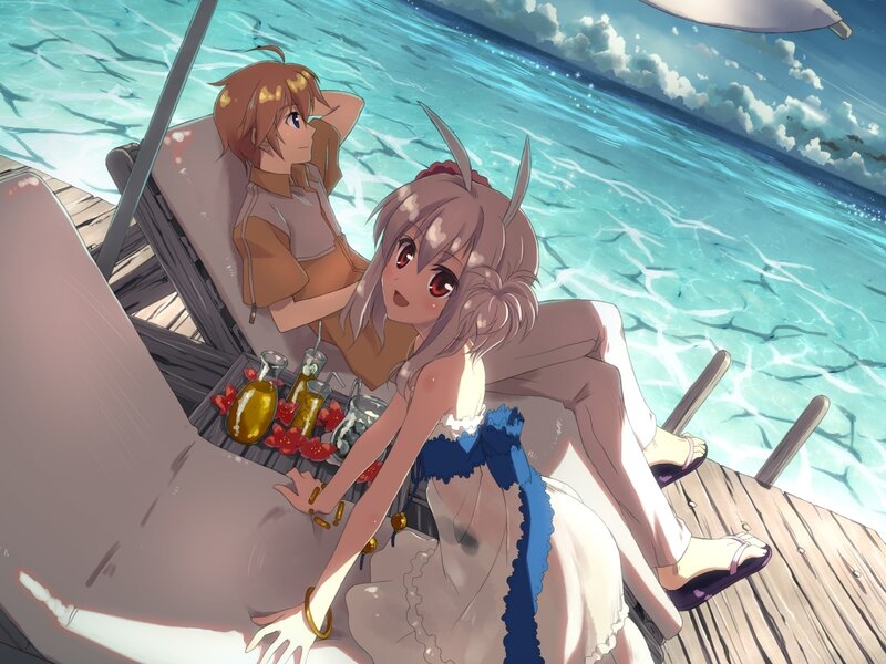 Anime Couple on Dock