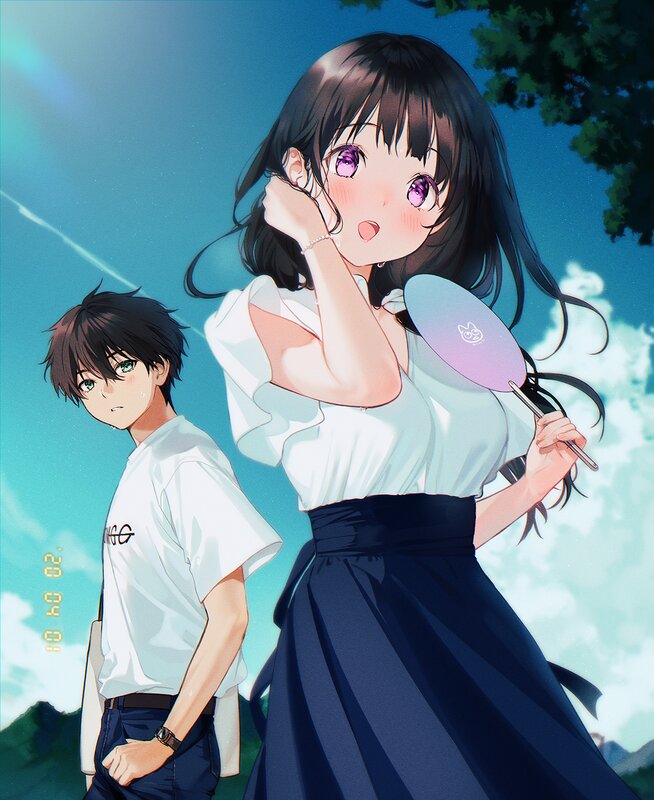 Anime Couple Outdoors