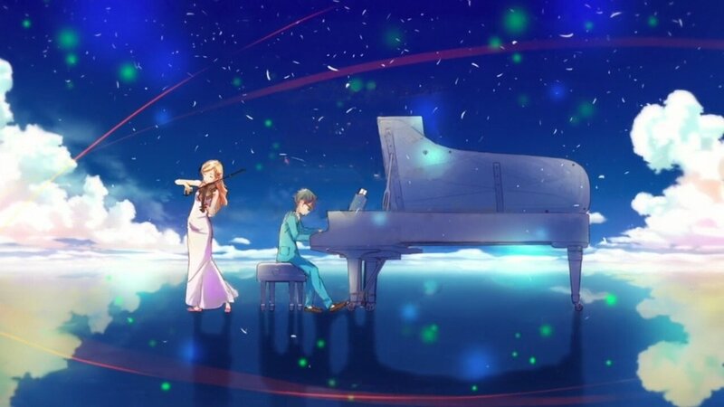Anime Couple Playing Music