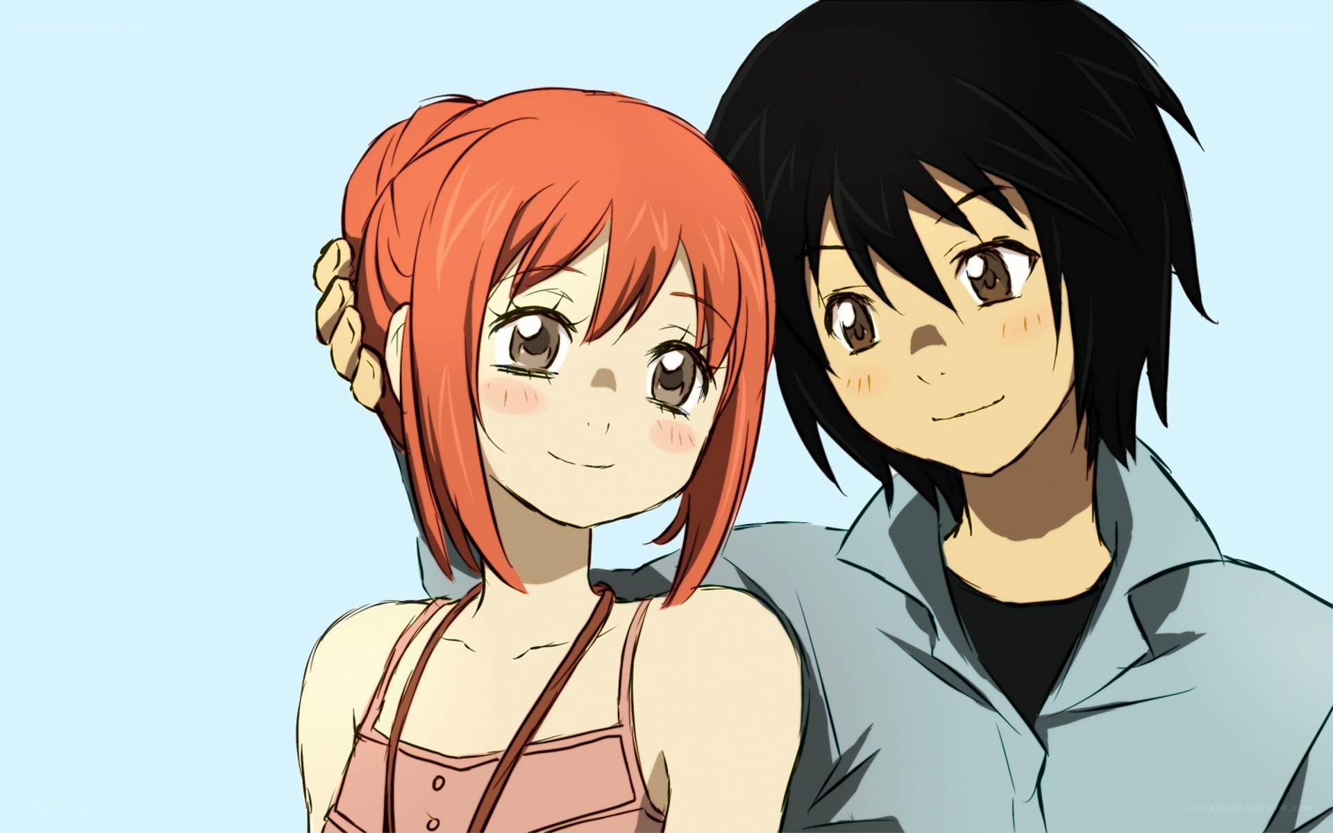 anime couple portrait