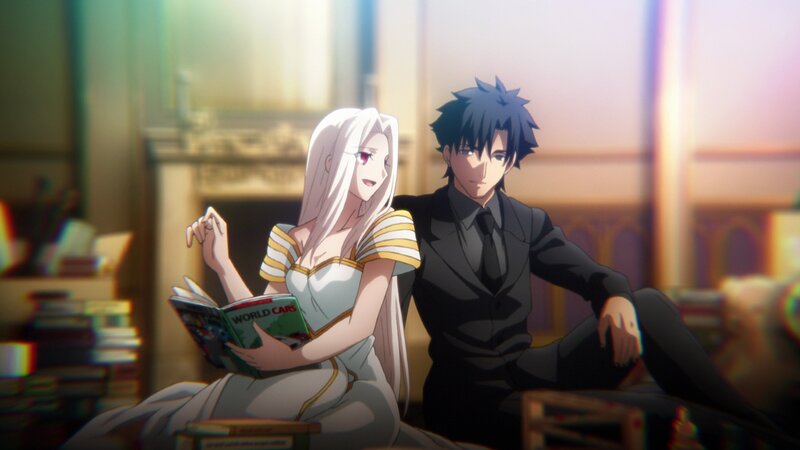 Anime Couple Reading