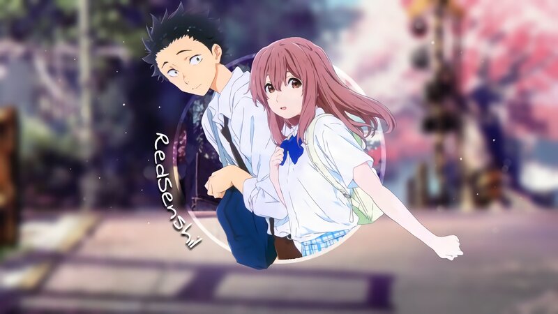 Anime Couple Running — White