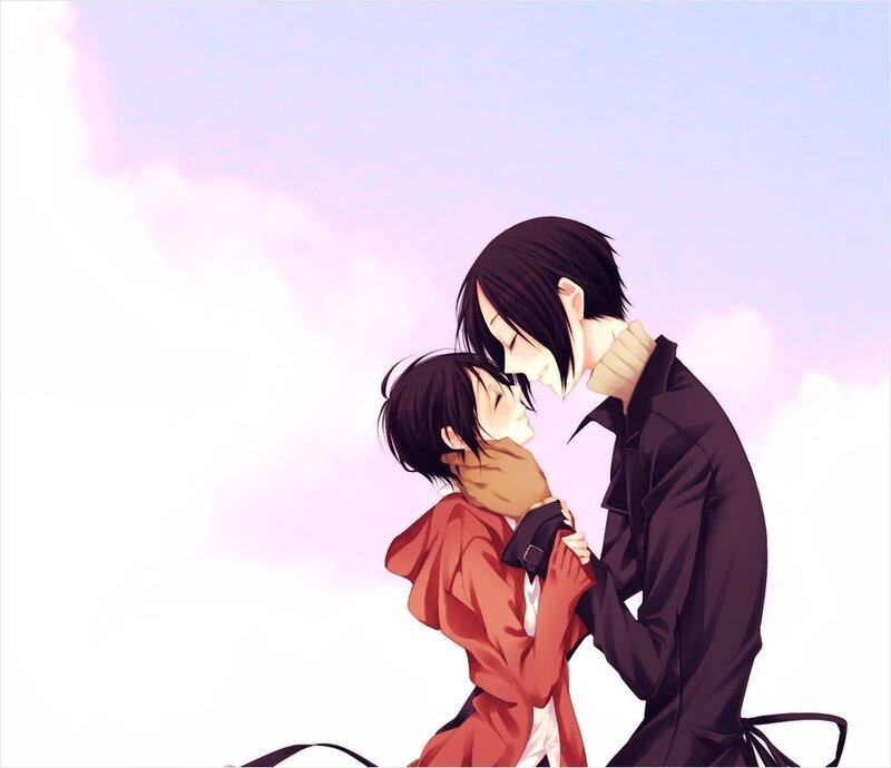 anime couple sharing a kiss