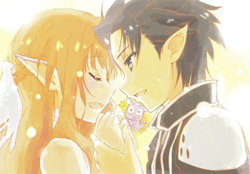 anime couple sharing a moment