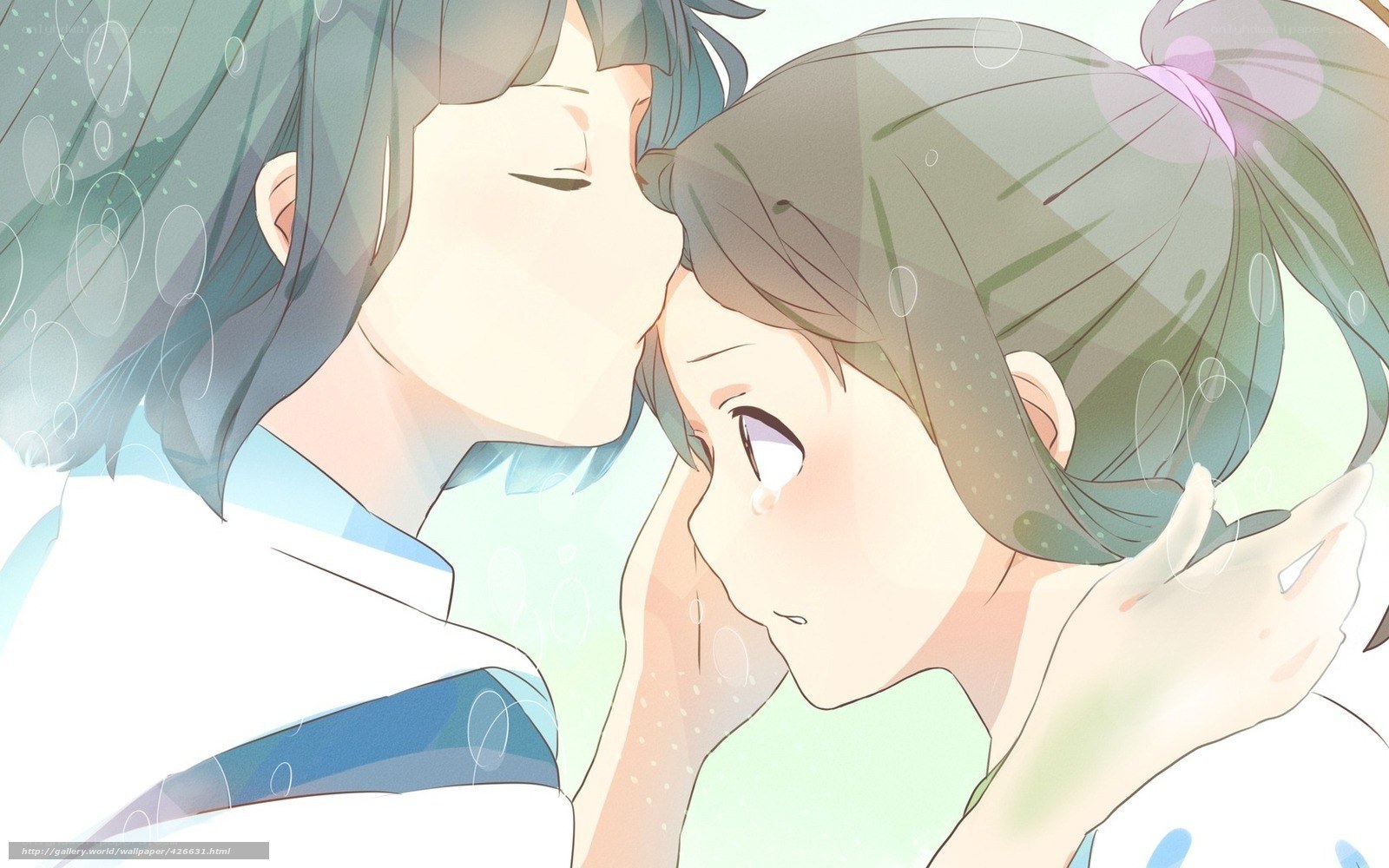 anime couple sharing a moment