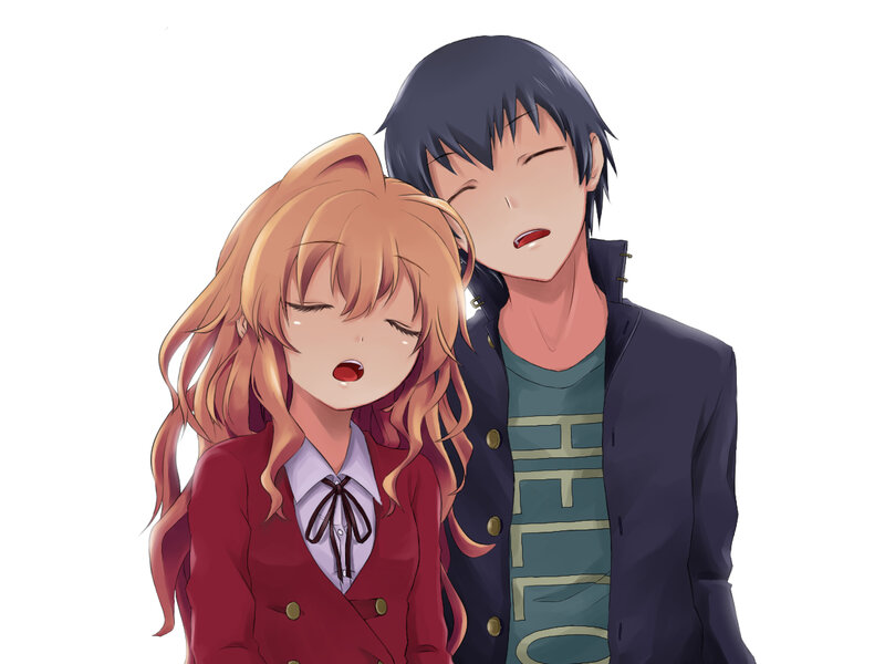 anime couple sleeping together