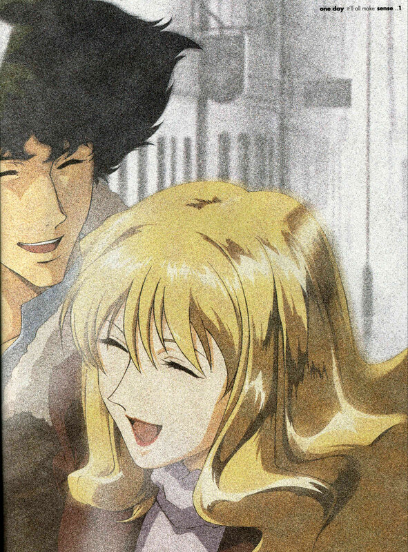 anime couple smiling