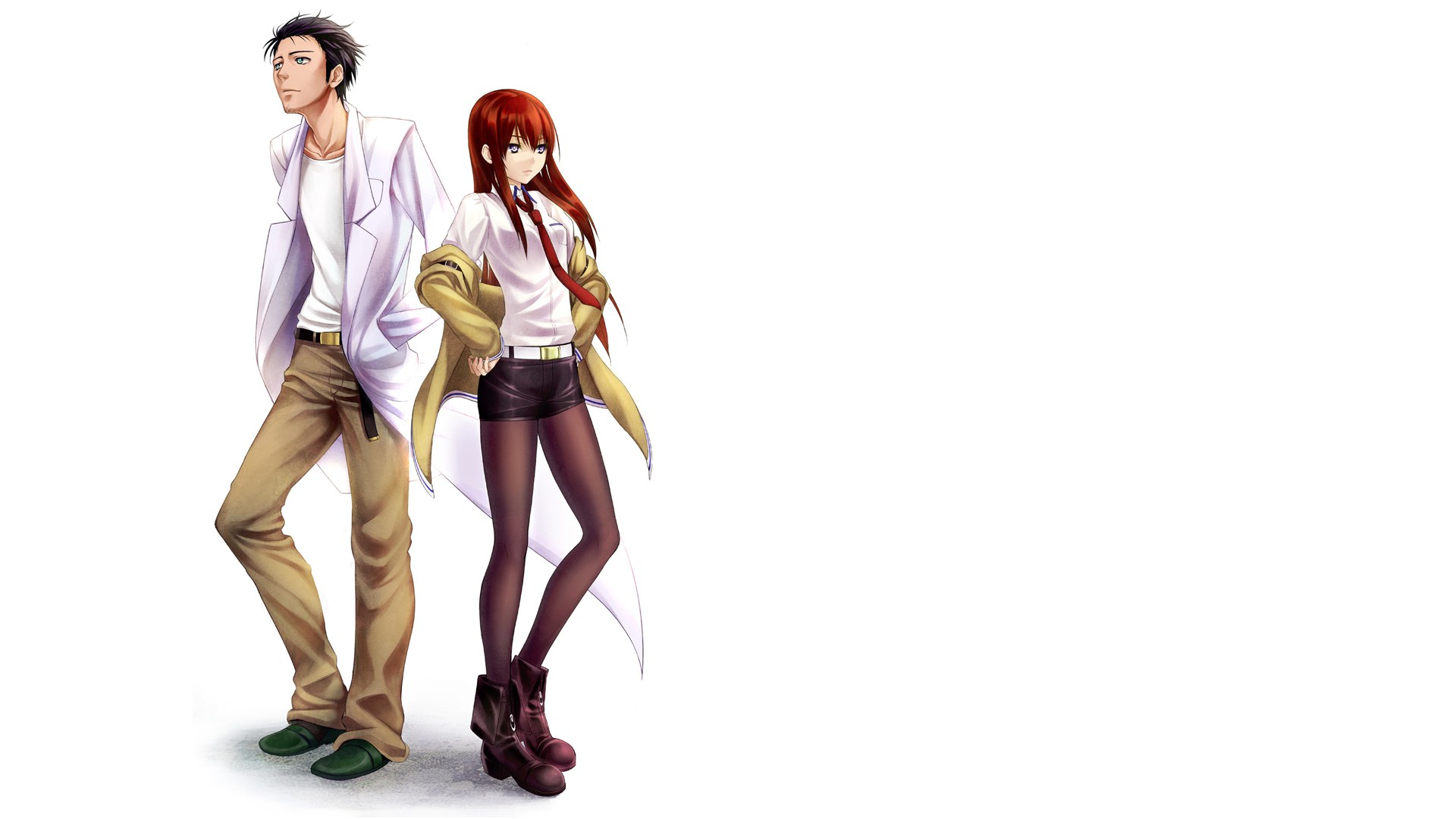 anime couple standing together