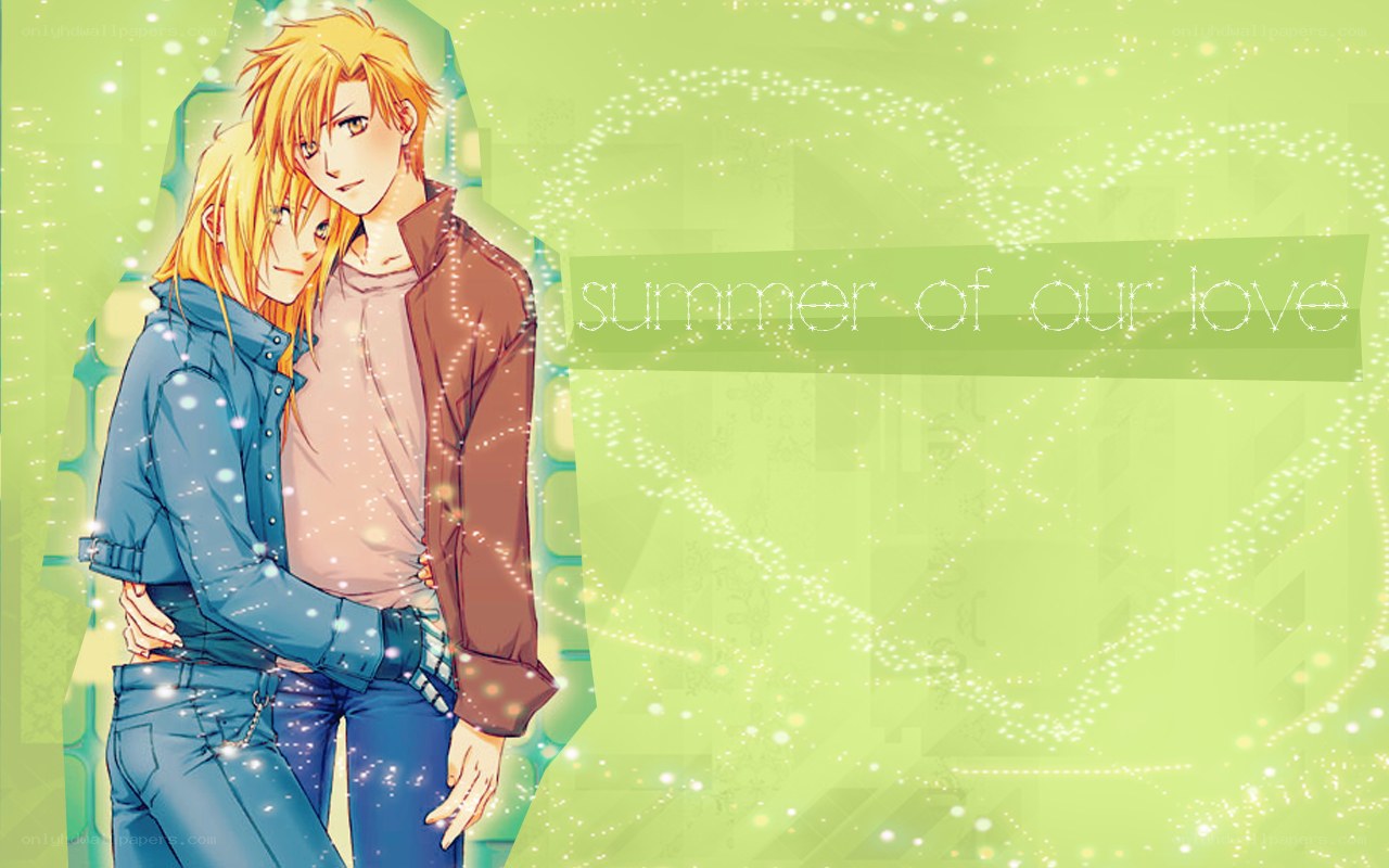 anime couple summer love
