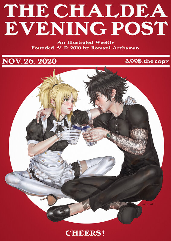 Anime Couple Toasting