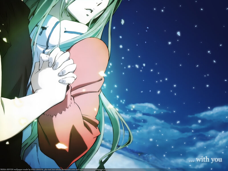 anime couple under stars