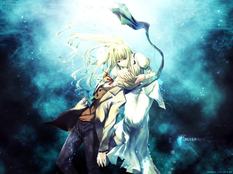 Anime couple underwater