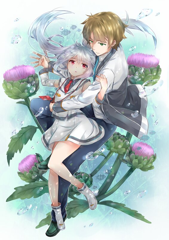 Anime Couple Underwater — White
