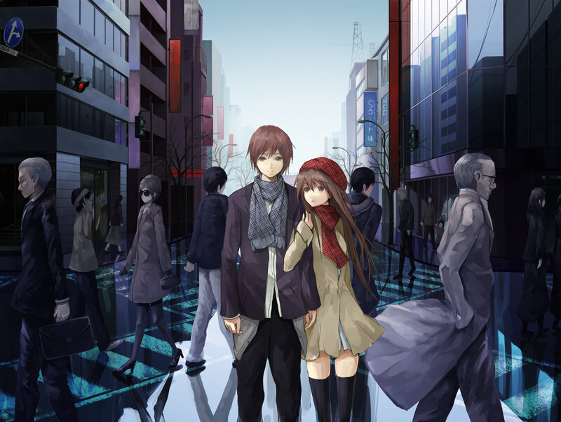 Anime Couple Walking