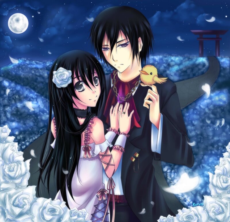 Anime Couple with Bird