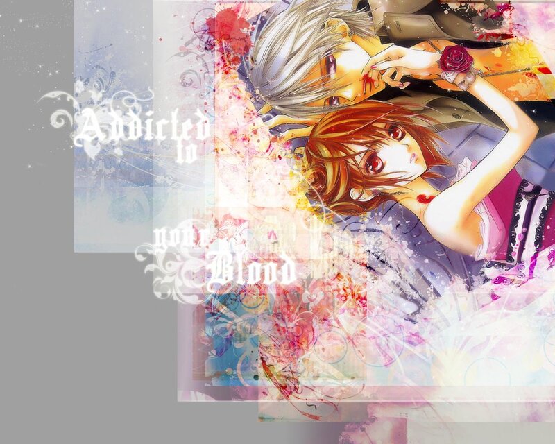 Anime Couple with Blood — Red