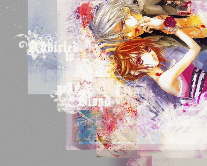 Anime couple with blood theme