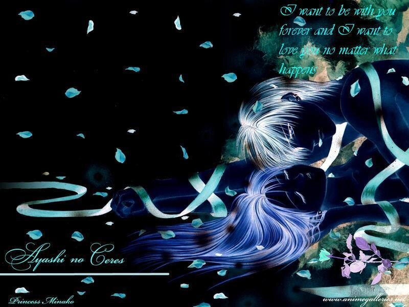 Anime couple with blue hair