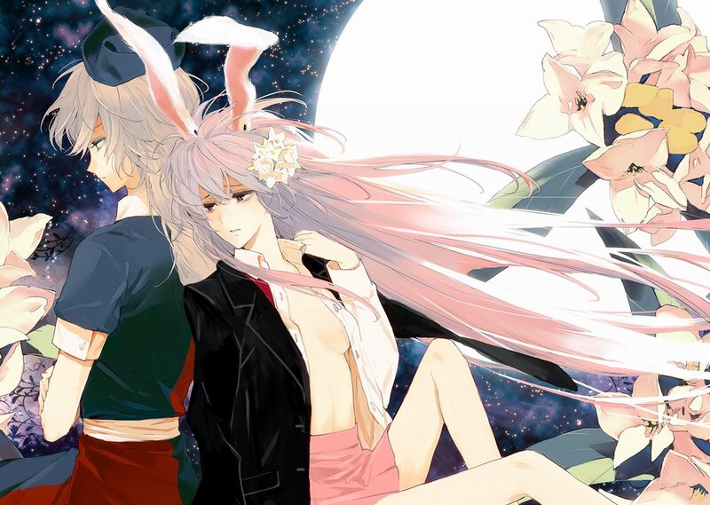 Anime couple with bunny ears