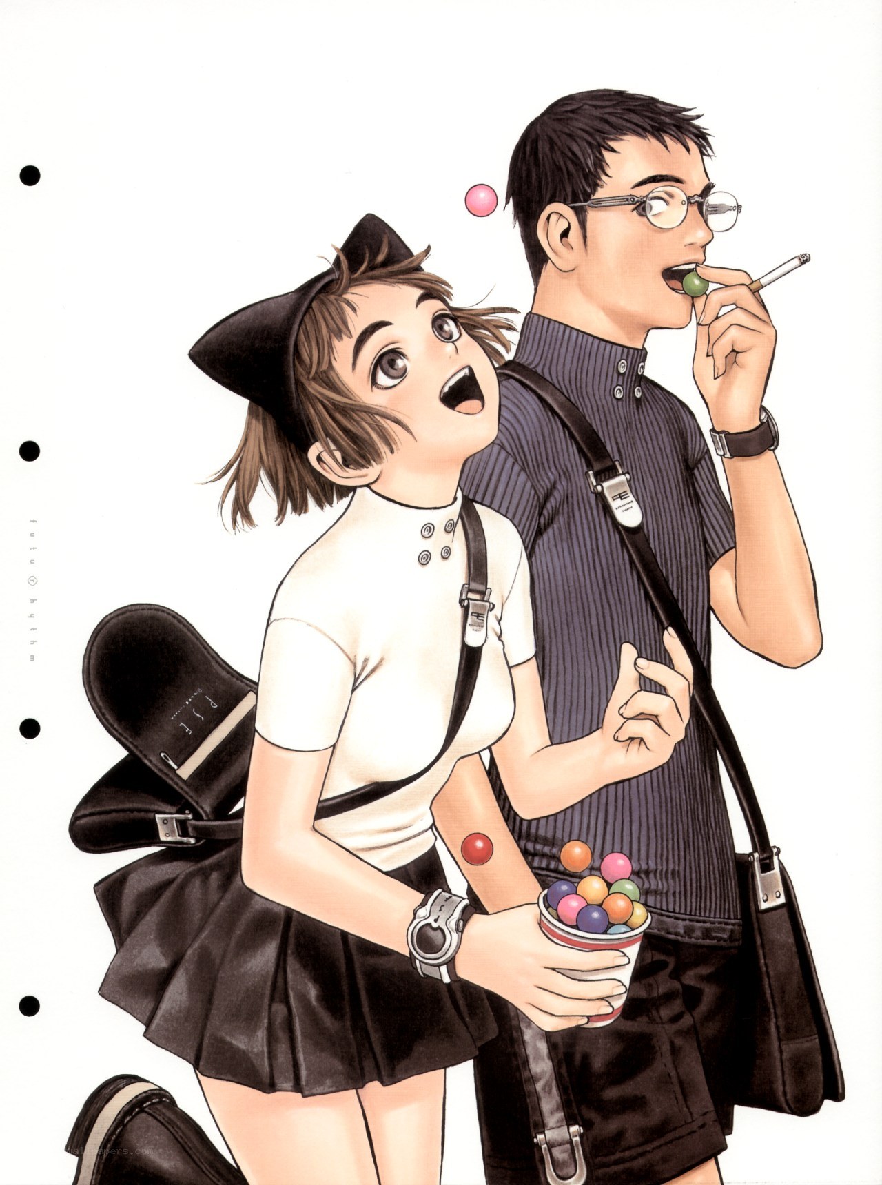 Anime couple with candy