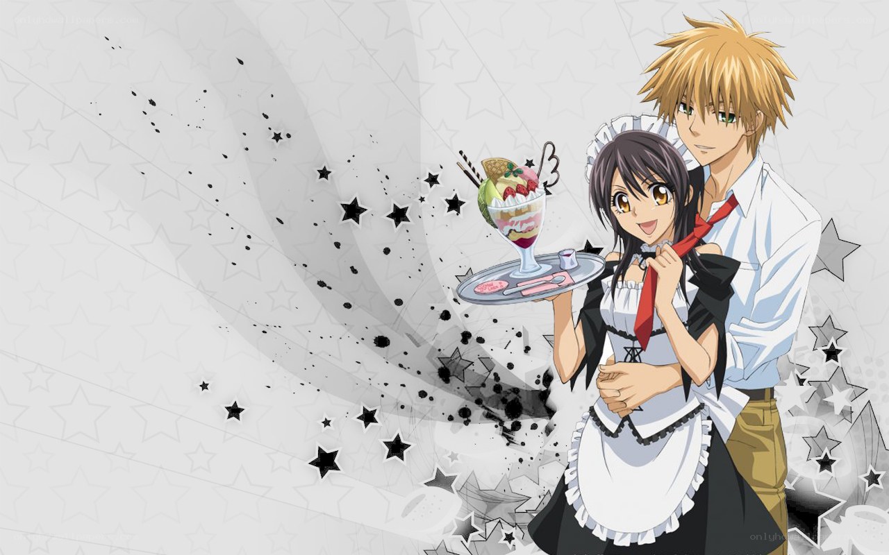 anime couple with dessert