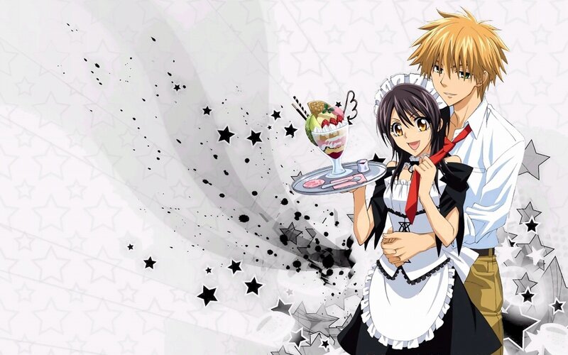 anime couple with dessert