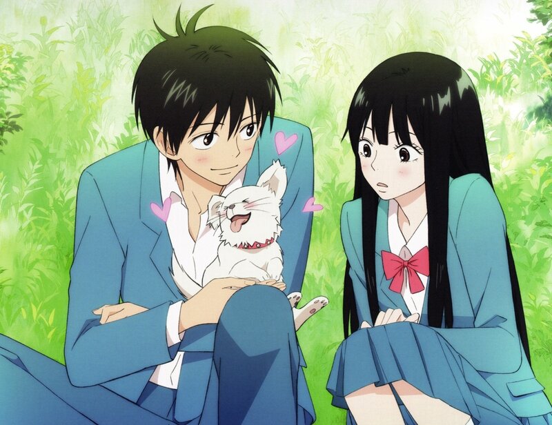 Anime Couple with Dog