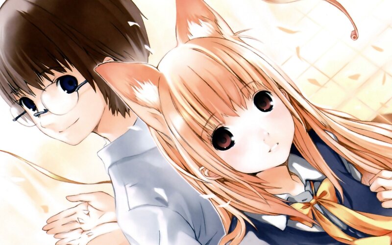 Anime couple with fox ears