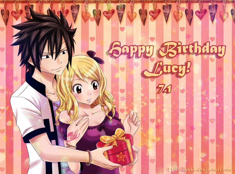 Anime Couple with Gift — Pink