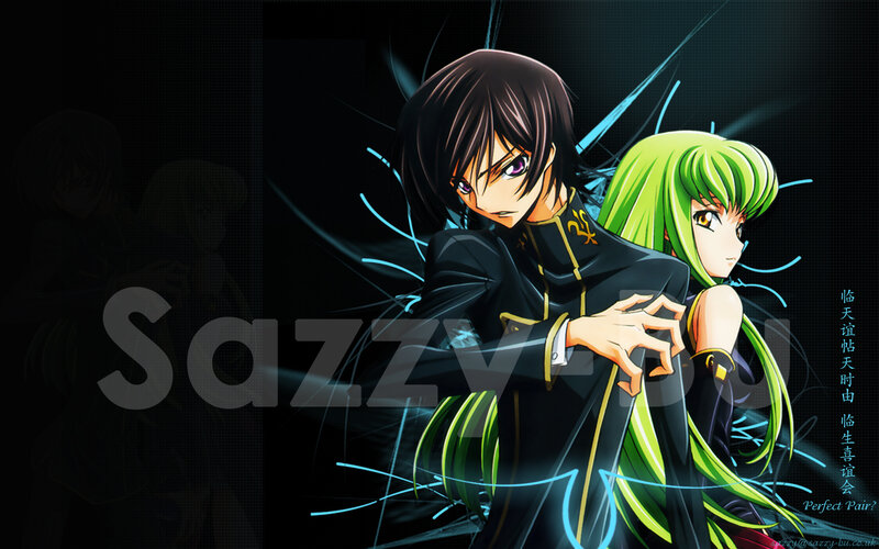 anime couple with glowing effects