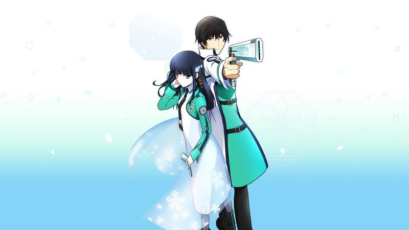 Anime Couple with Gun — Blue