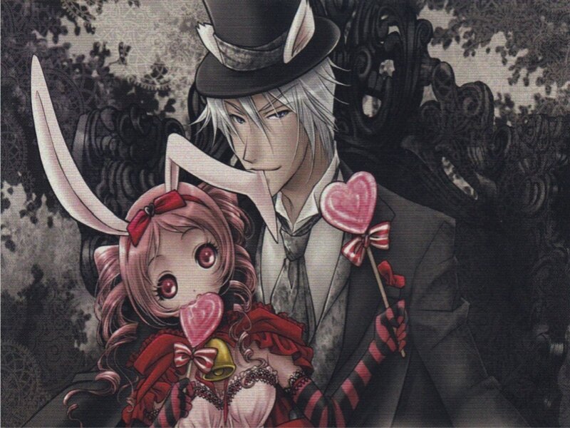 Anime Couple with Lollipops — Black
