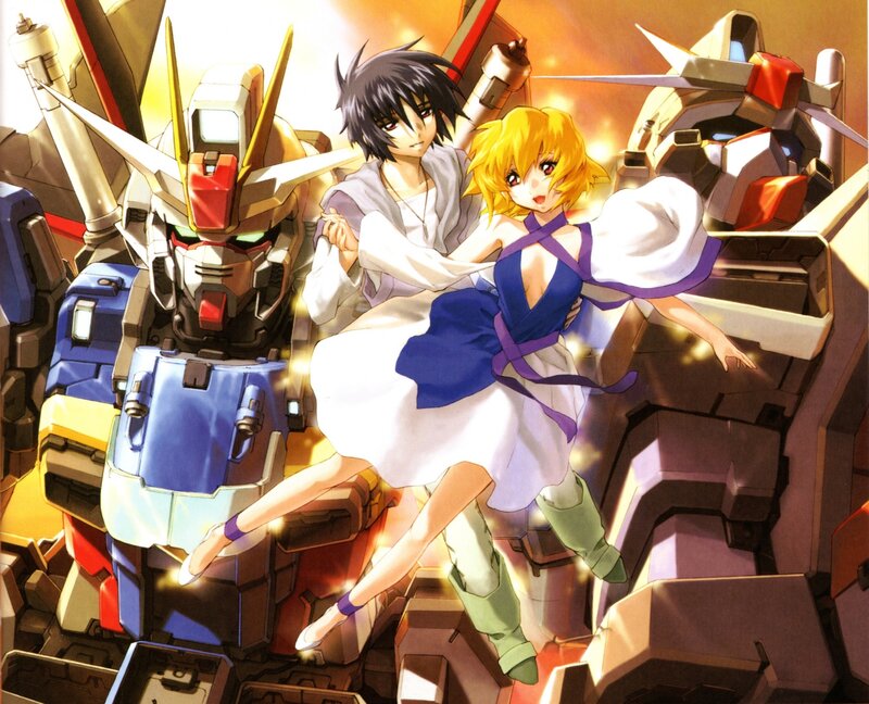 Anime Couple with Mechs