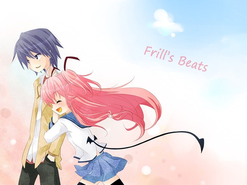 Anime couple with pink hair