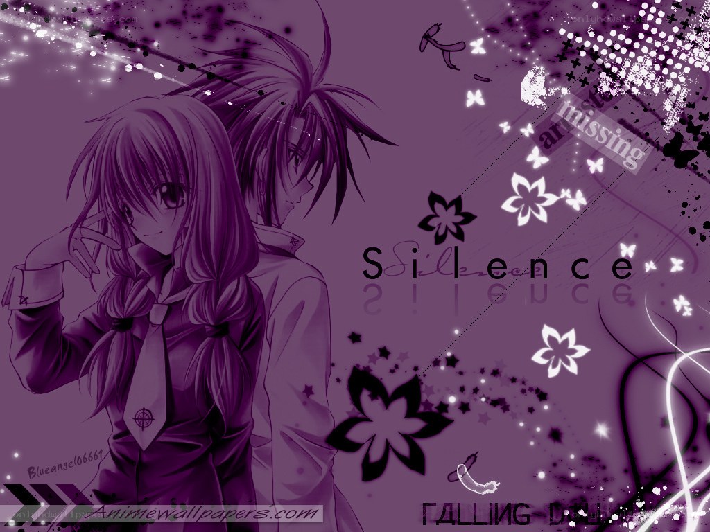 anime couple with purple theme